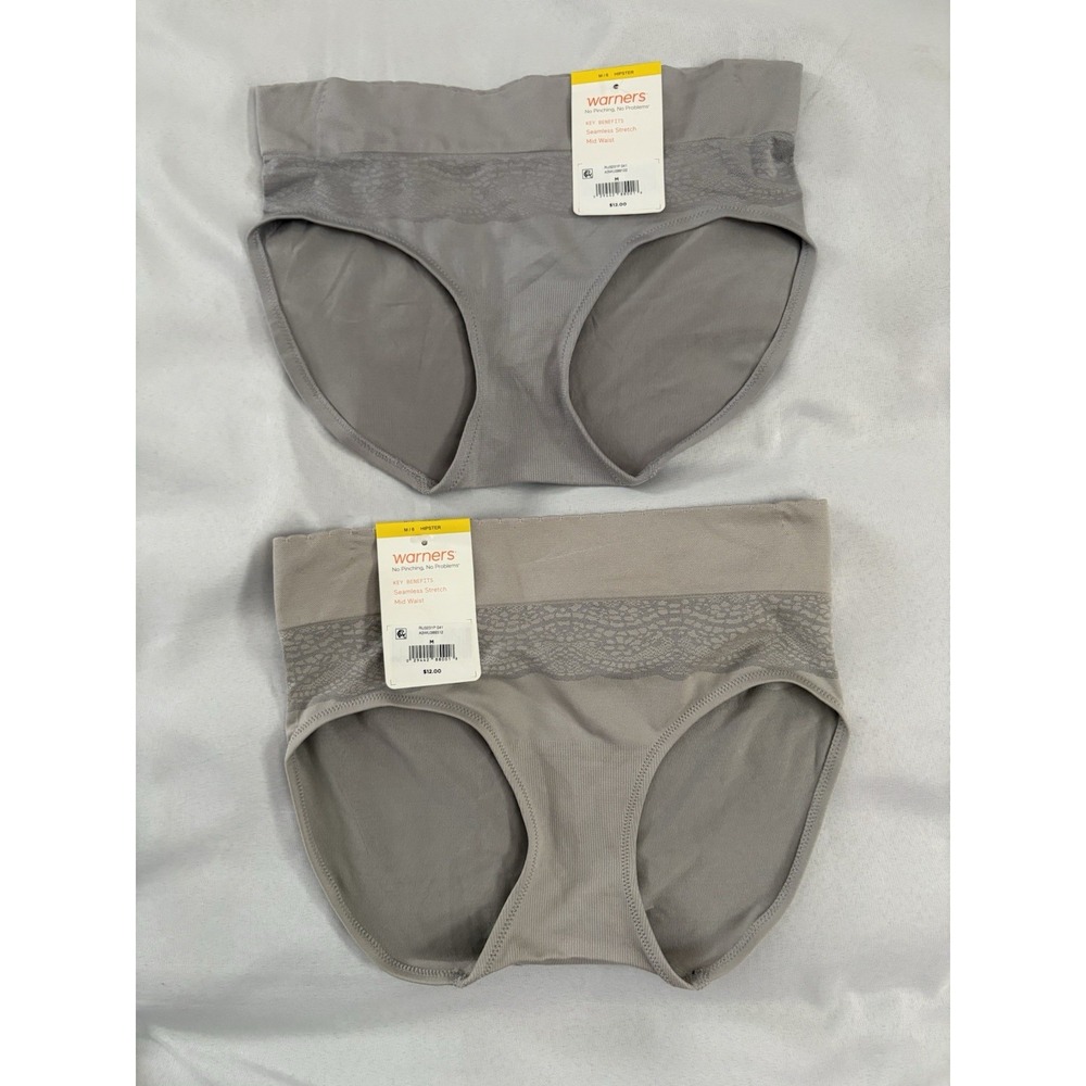 NEW Warners Panty No Pinch No Problems Hipster Panties 2 Pair Women's Medium 6